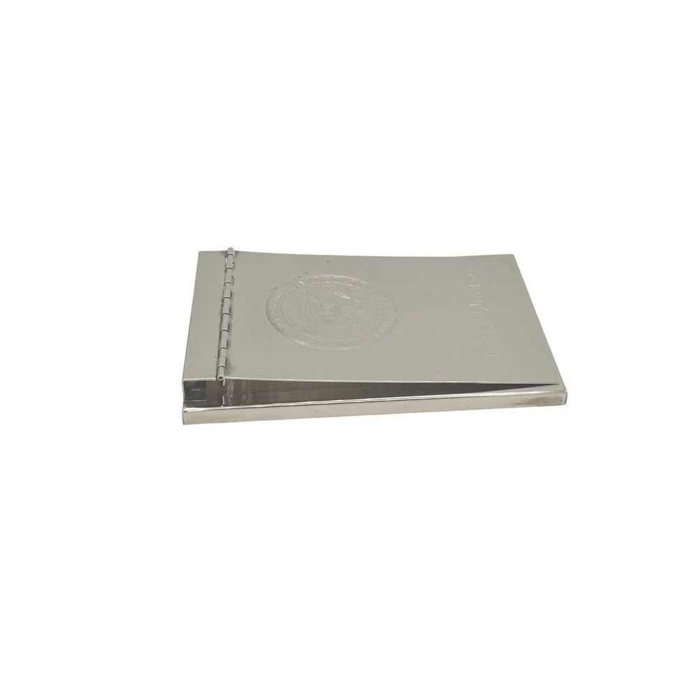 Official‎ White House Bill Clinton Signature Silver Plated Memo/Notepad Holder